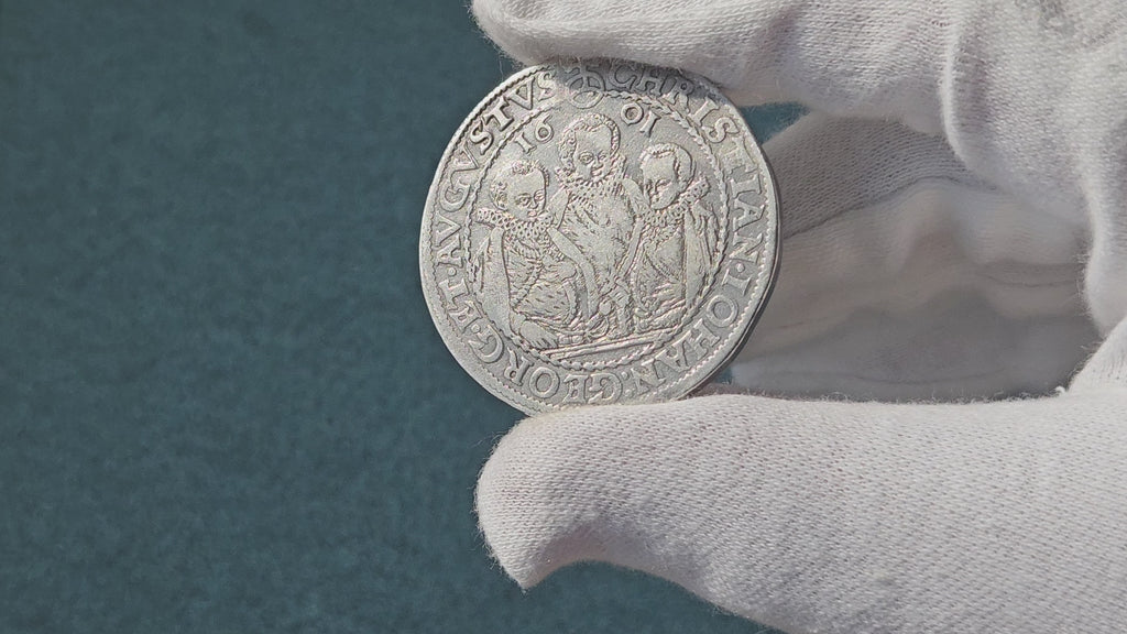 Talar „Dreibrüdertaler” – Saksonia 1601 – Christian II / Johann Georg I / August